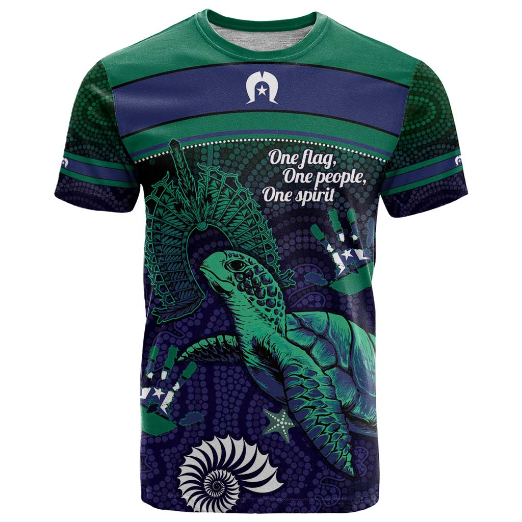 Torres Strait Islanders Flag Day T Shirt Dhari One Flag One People One Spirit