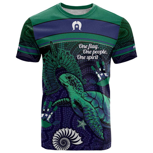 Torres Strait Islanders Flag Day T Shirt Dhari One Flag One People One Spirit
