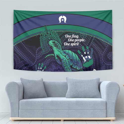 Torres Strait Islanders Flag Day Tapestry Dhari One Flag One People One Spirit