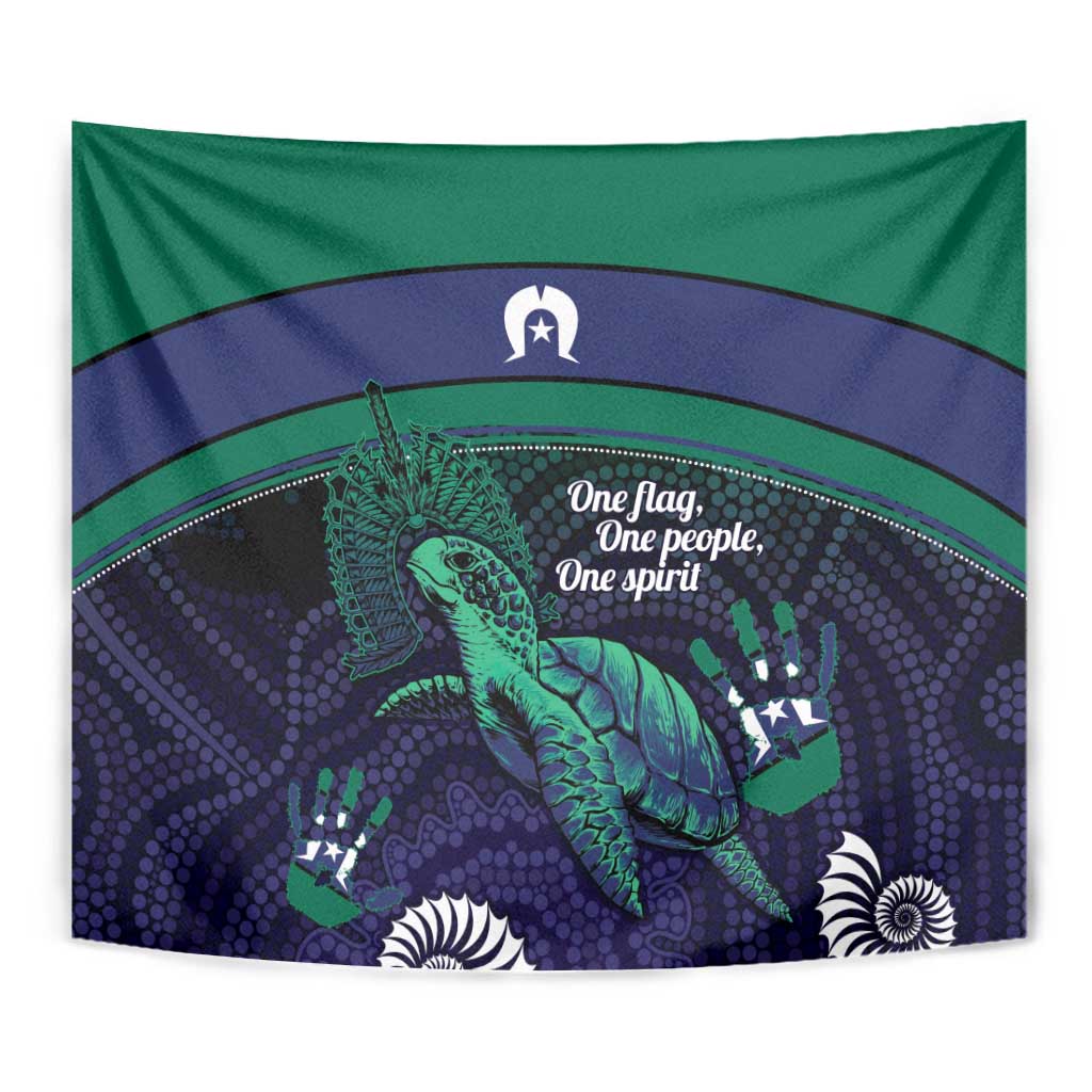 Torres Strait Islanders Flag Day Tapestry Dhari One Flag One People One Spirit