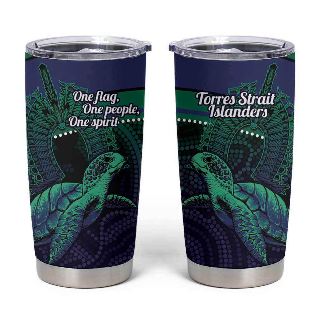 Torres Strait Islanders Flag Day Tumbler Cup Dhari One Flag One People One Spirit