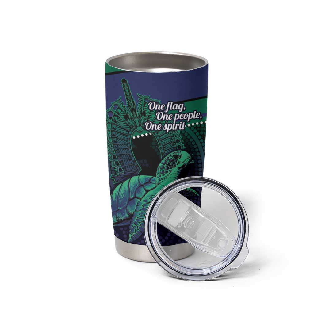 Torres Strait Islanders Flag Day Tumbler Cup Dhari One Flag One People One Spirit