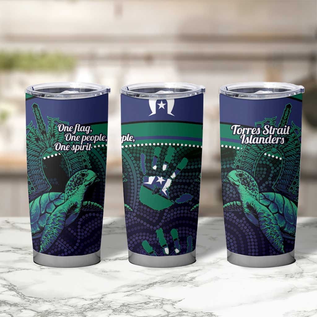 Torres Strait Islanders Flag Day Tumbler Cup Dhari One Flag One People One Spirit