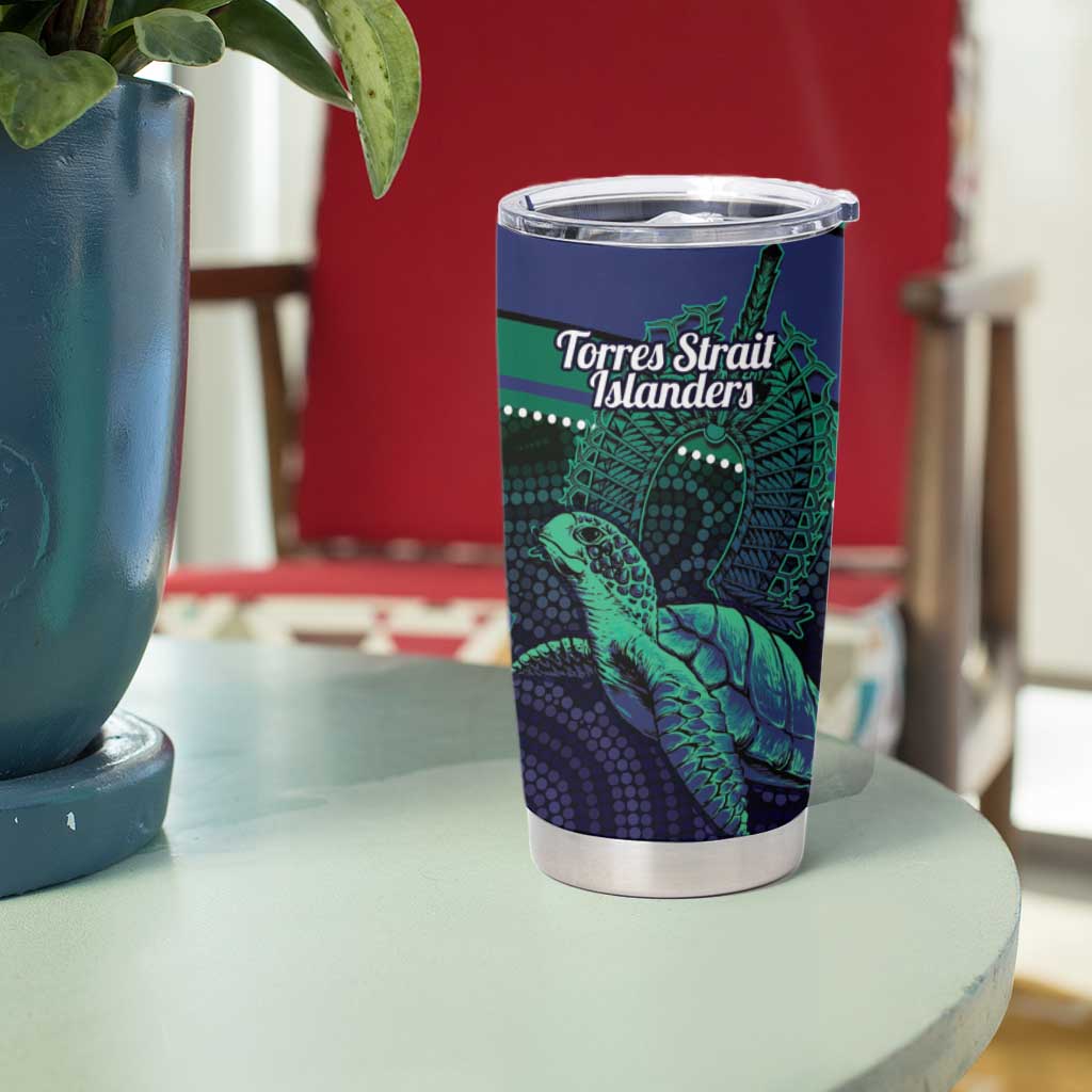 Torres Strait Islanders Flag Day Tumbler Cup Dhari One Flag One People One Spirit