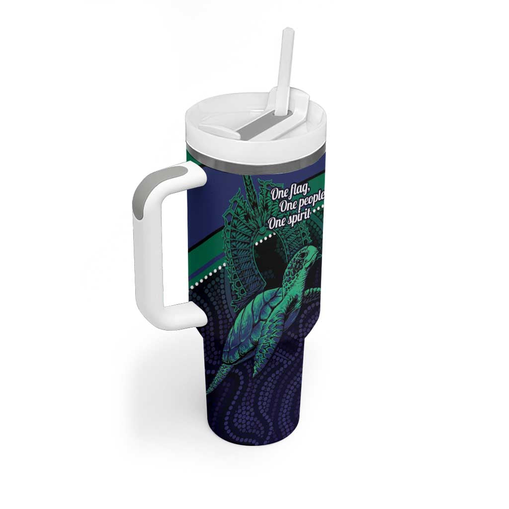 Torres Strait Islanders Flag Day Tumbler With Handle Dhari One Flag One People One Spirit