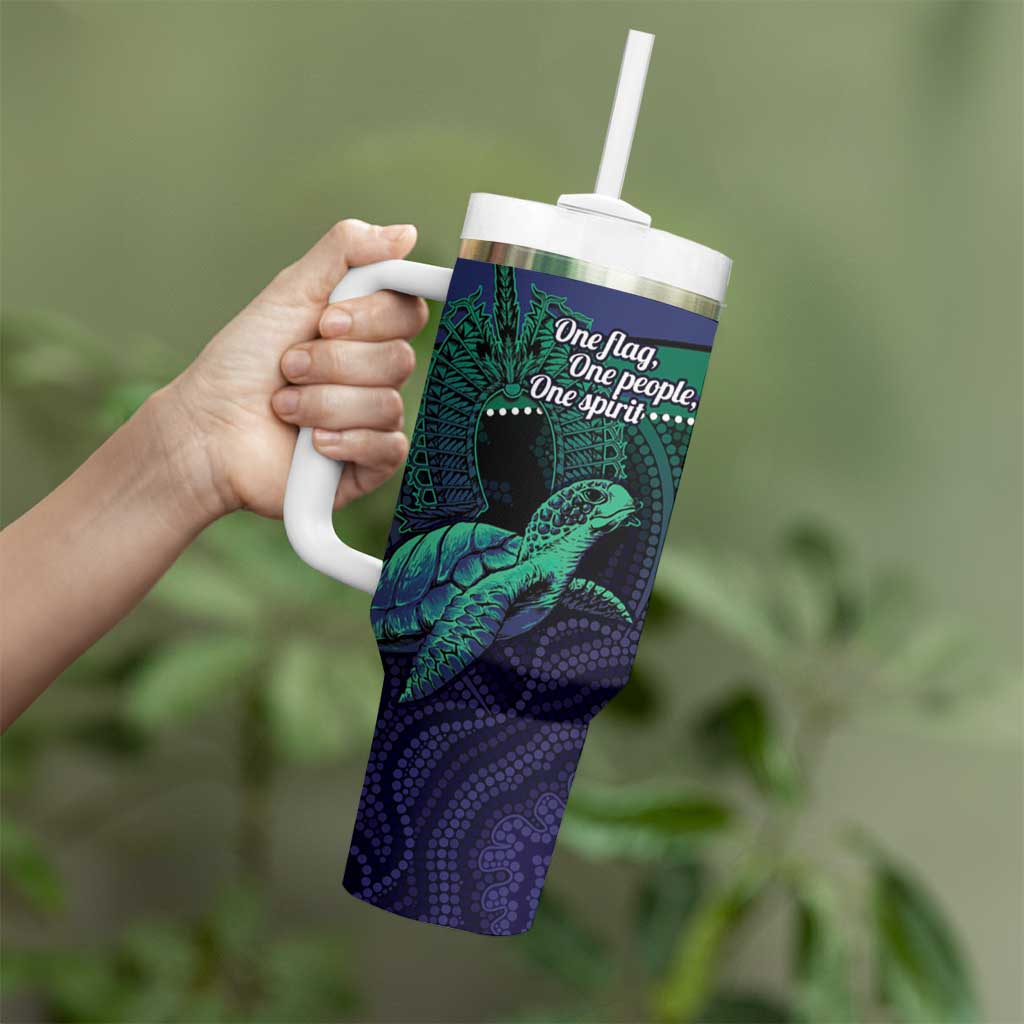 Torres Strait Islanders Flag Day Tumbler With Handle Dhari One Flag One People One Spirit