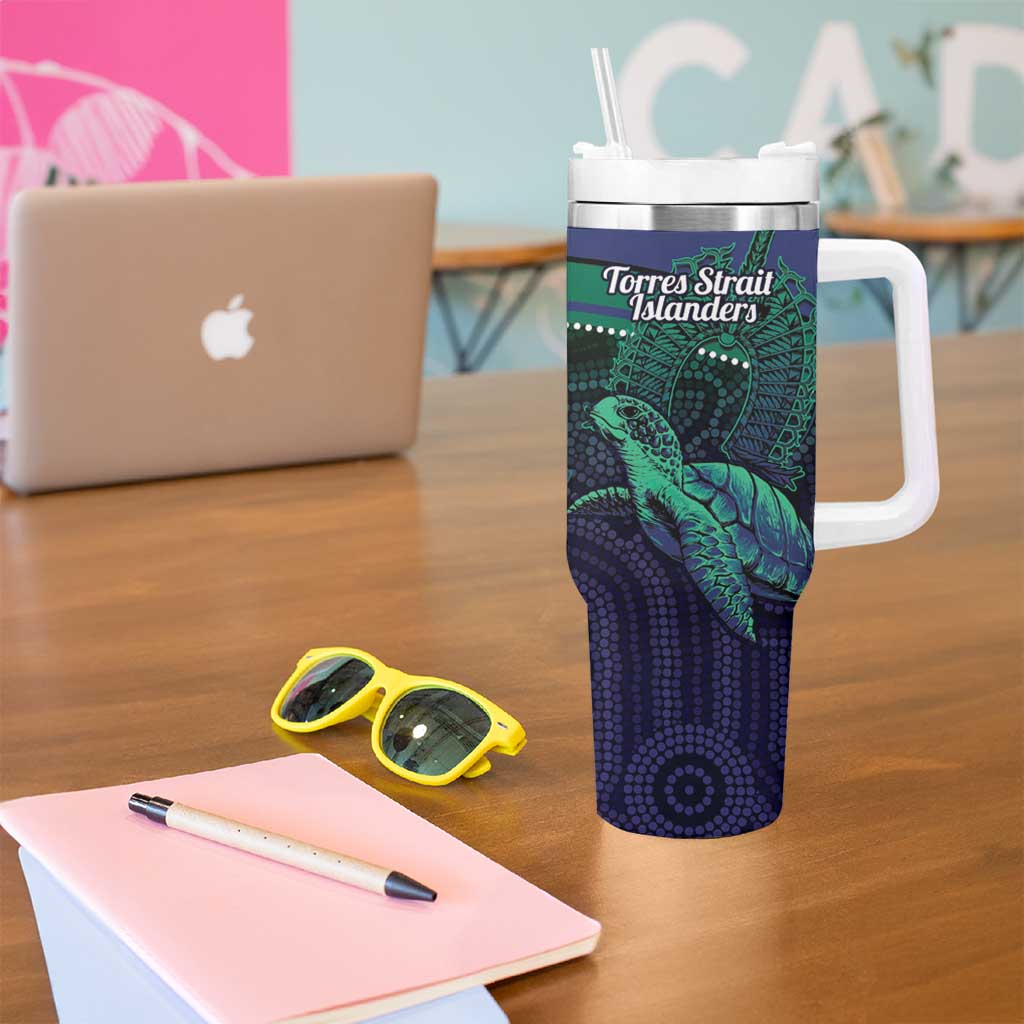 Torres Strait Islanders Flag Day Tumbler With Handle Dhari One Flag One People One Spirit