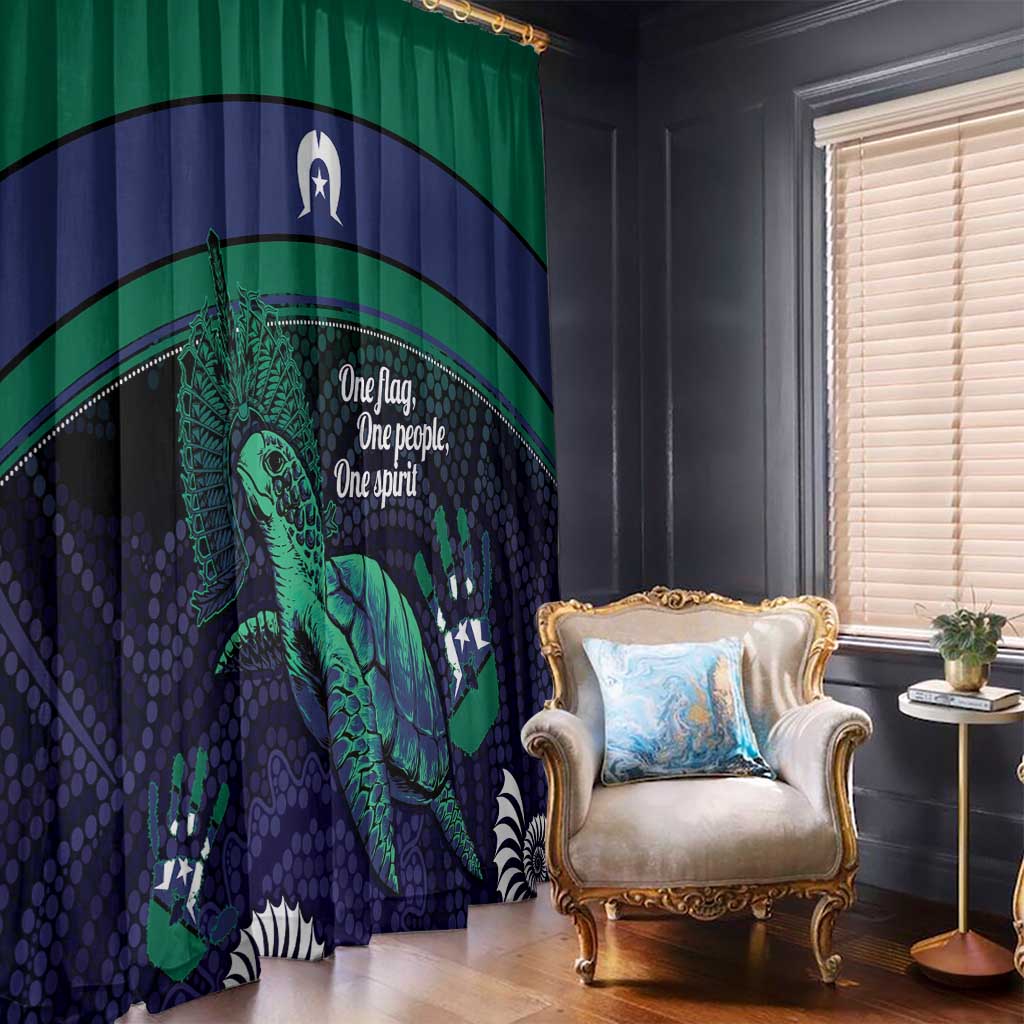 Torres Strait Islanders Flag Day Window Curtain Dhari One Flag One People One Spirit