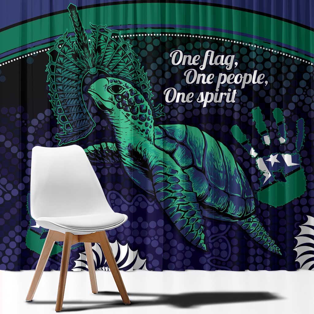 Torres Strait Islanders Flag Day Window Curtain Dhari One Flag One People One Spirit
