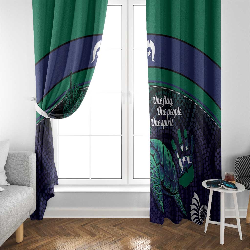 Torres Strait Islanders Flag Day Window Curtain Dhari One Flag One People One Spirit