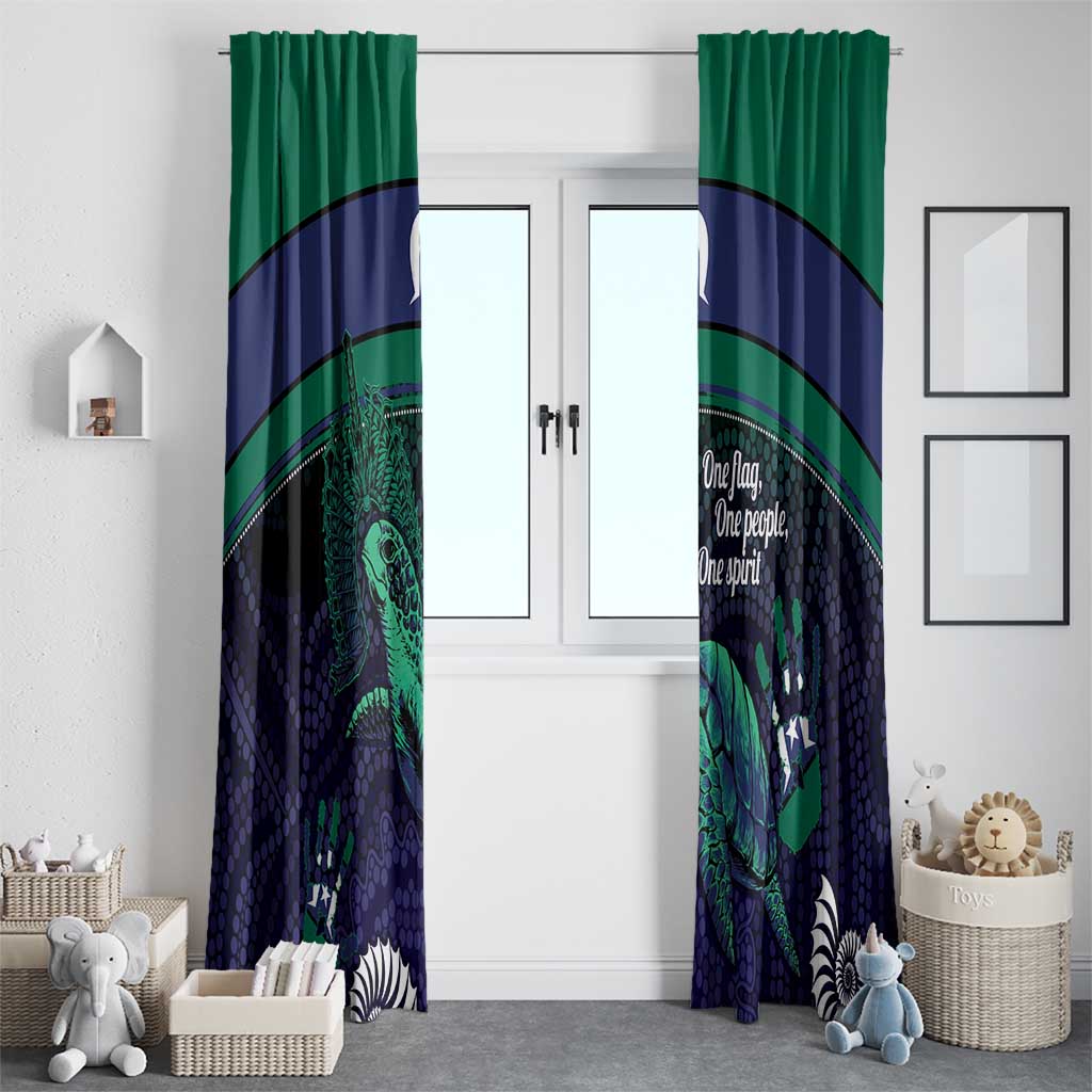 Torres Strait Islanders Flag Day Window Curtain Dhari One Flag One People One Spirit