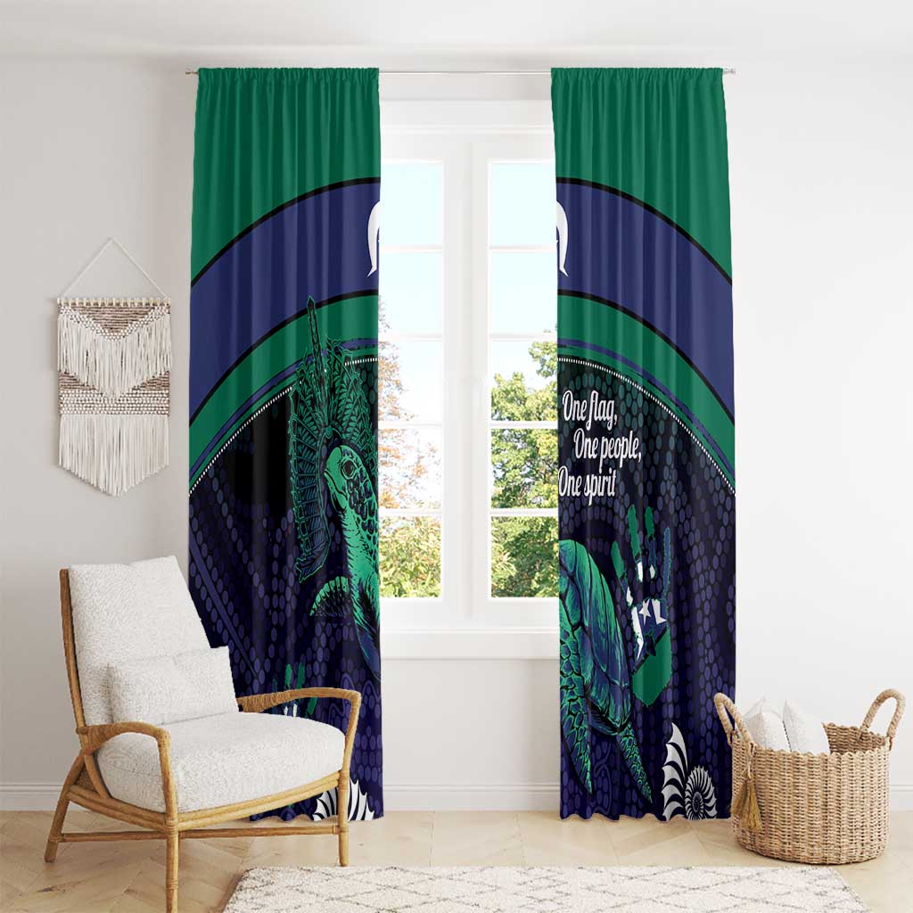 Torres Strait Islanders Flag Day Window Curtain Dhari One Flag One People One Spirit
