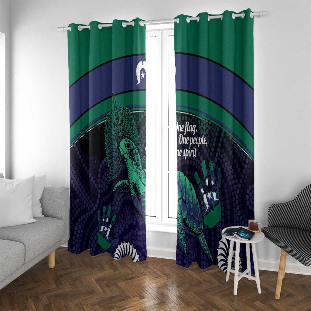Torres Strait Islanders Flag Day Window Curtain Dhari One Flag One People One Spirit