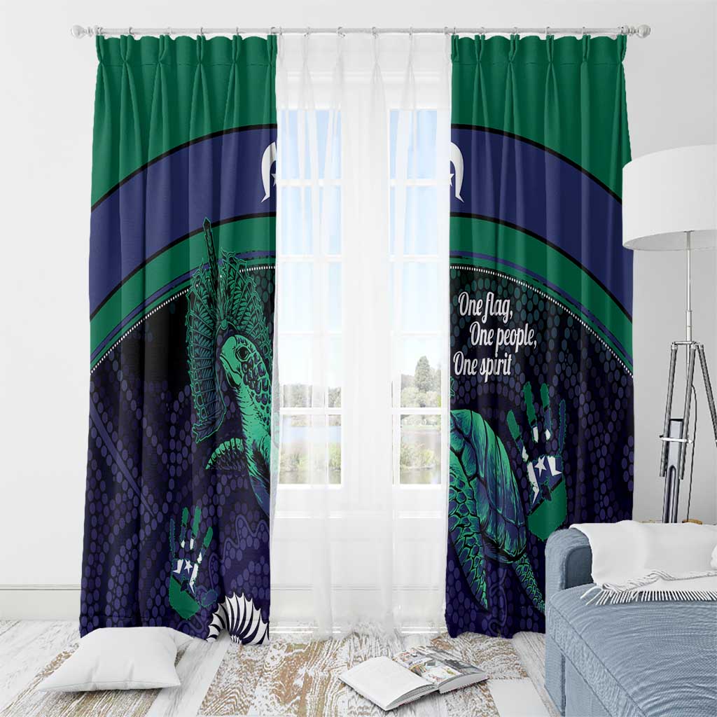 Torres Strait Islanders Flag Day Window Curtain Dhari One Flag One People One Spirit