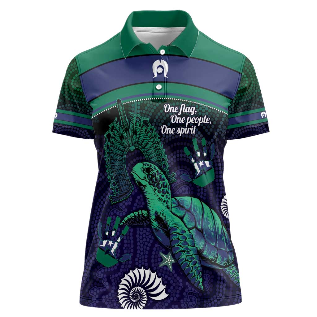 Torres Strait Islanders Flag Day Women Polo Shirt Dhari One Flag One People One Spirit
