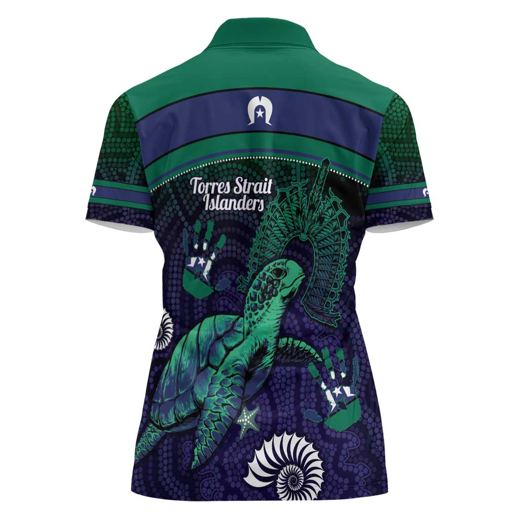 Torres Strait Islanders Flag Day Women Polo Shirt Dhari One Flag One People One Spirit