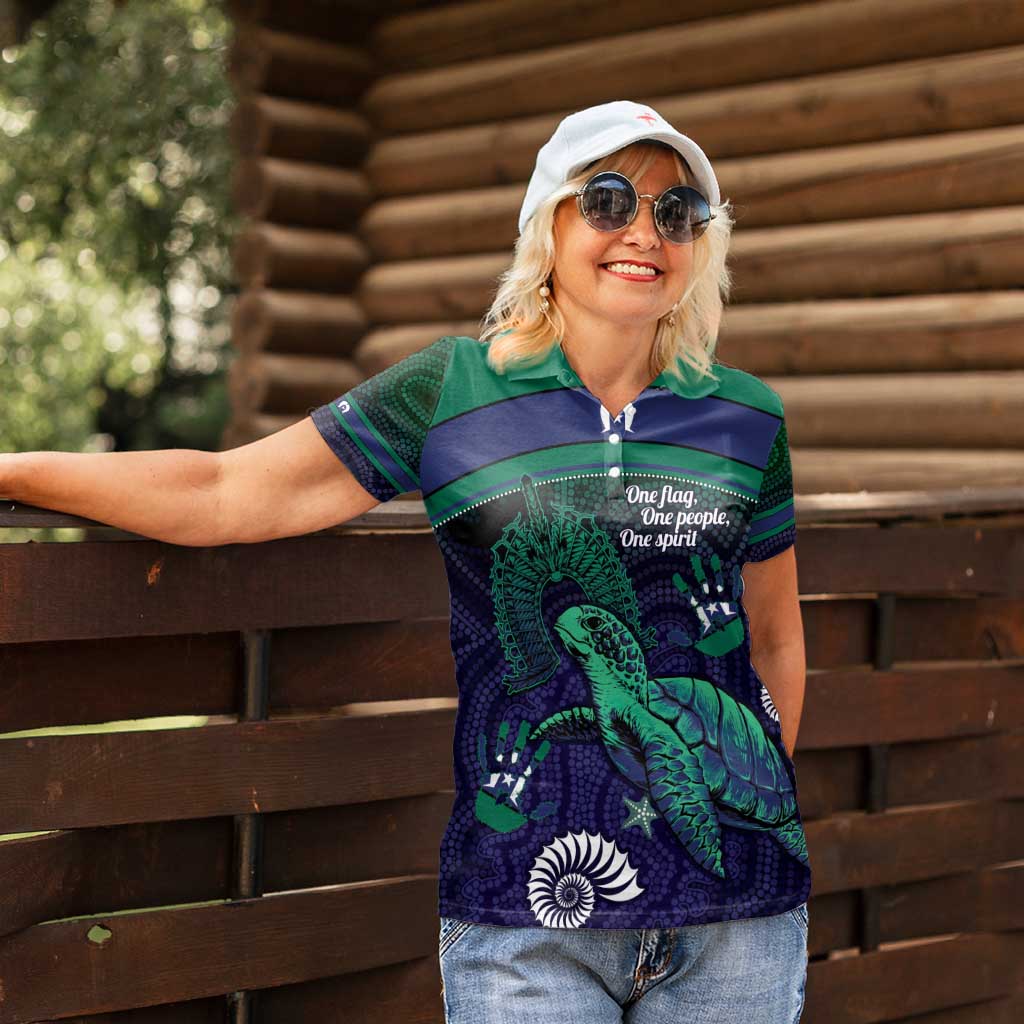 Torres Strait Islanders Flag Day Women Polo Shirt Dhari One Flag One People One Spirit