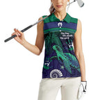 Torres Strait Islanders Flag Day Women Sleeveless Polo Shirt Dhari One Flag One People One Spirit