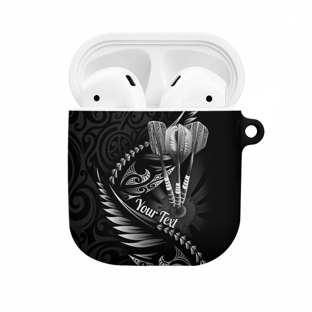 Personalised All Black New Zealand Darts AirPods Case Aoteroa Fern Maori Galaxy Style - Aussie Hoodie