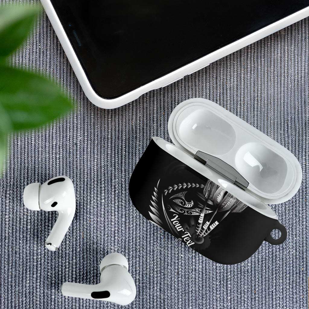 Personalised All Black New Zealand Darts AirPods Case Aoteroa Fern Maori Galaxy Style - Aussie Hoodie