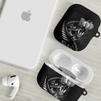 Personalised All Black New Zealand Darts AirPods Case Aoteroa Fern Maori Galaxy Style - Aussie Hoodie
