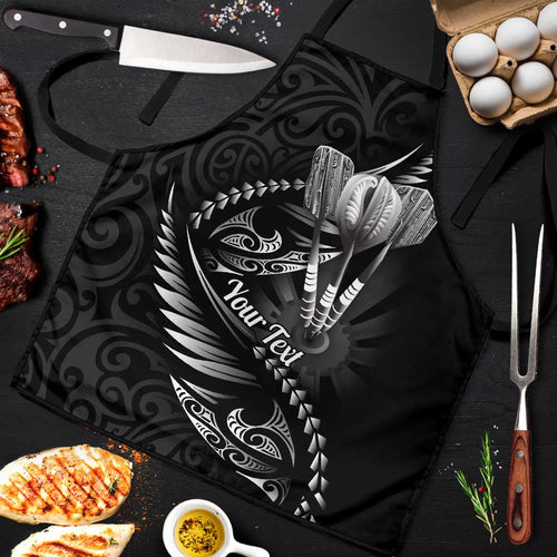 Personalised All Black New Zealand Darts Apron Aoteroa Fern Maori Galaxy Style - Aussie Hoodie