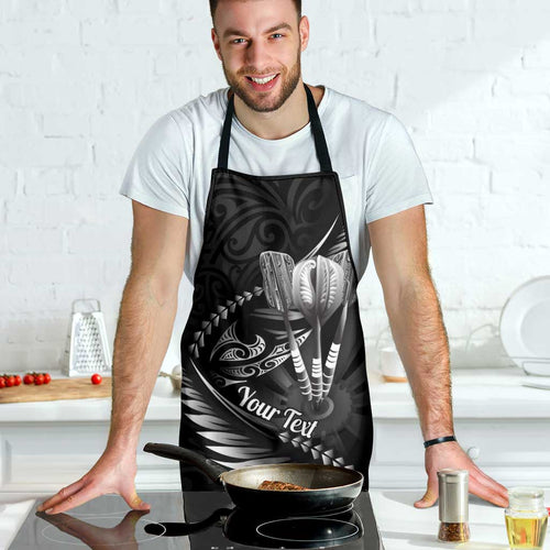 Personalised All Black New Zealand Darts Apron Aoteroa Fern Maori Galaxy Style - Aussie Hoodie