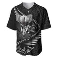 Personalised All Black New Zealand Darts Baseball Jersey Aoteroa Fern Maori Galaxy Style