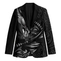 Personalised All Black New Zealand Darts Blazer Aoteroa Fern Maori Galaxy Style - Aussie Hoodie