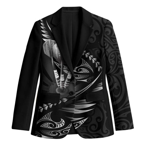 Personalised All Black New Zealand Darts Blazer Aoteroa Fern Maori Galaxy Style - Aussie Hoodie