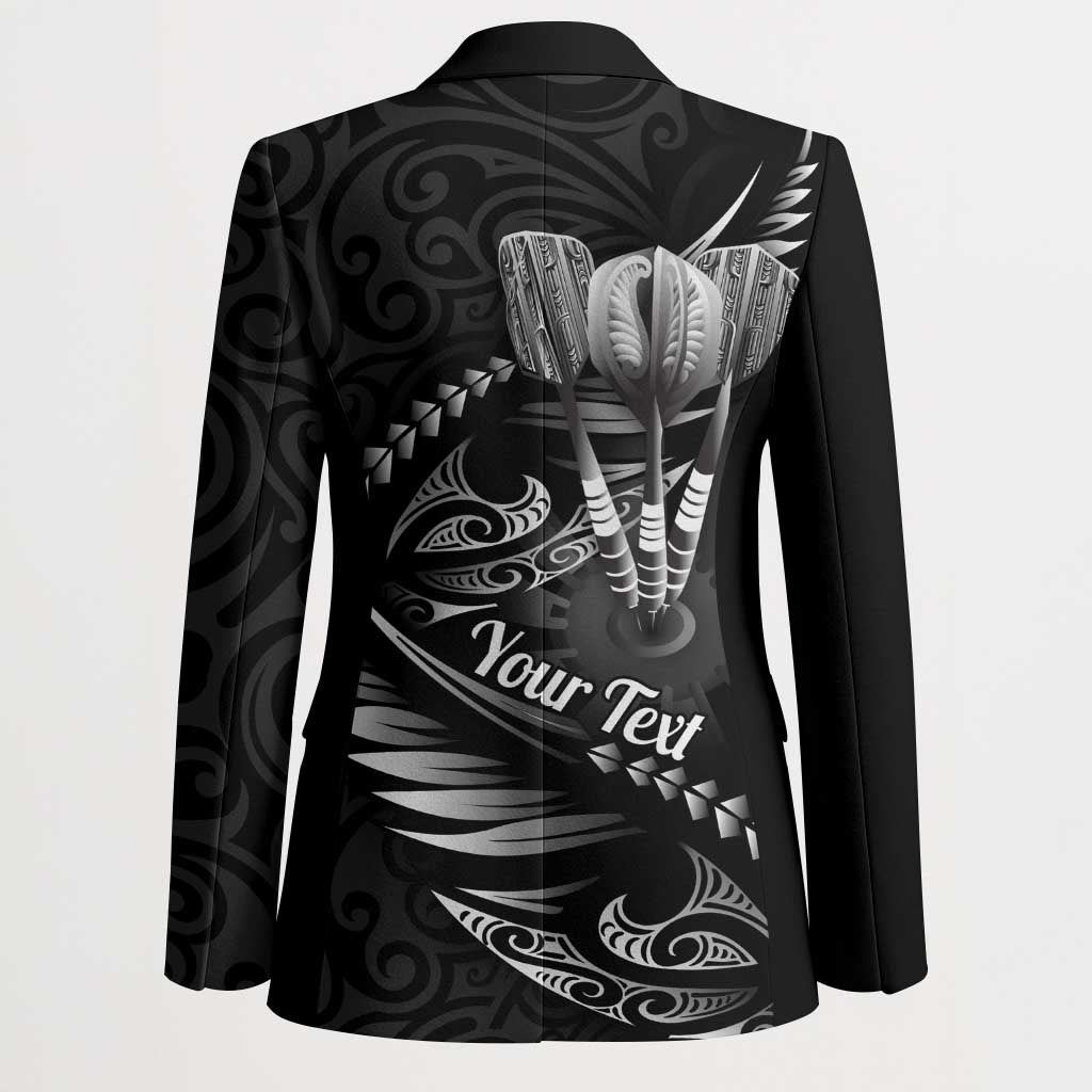 Personalised All Black New Zealand Darts Blazer Aoteroa Fern Maori Galaxy Style - Aussie Hoodie