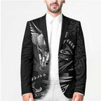Personalised All Black New Zealand Darts Blazer Aoteroa Fern Maori Galaxy Style - Aussie Hoodie