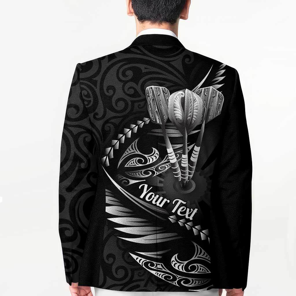 Personalised All Black New Zealand Darts Blazer Aoteroa Fern Maori Galaxy Style - Aussie Hoodie