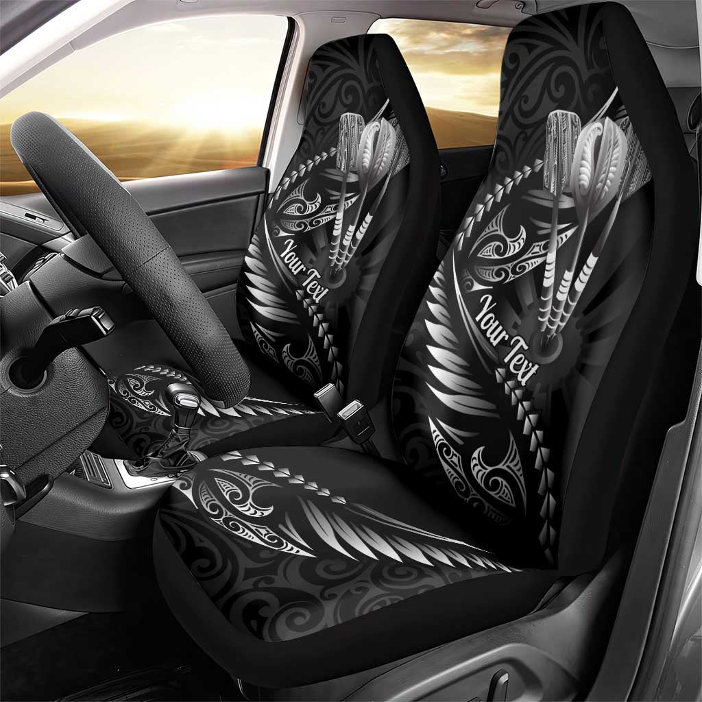 Personalised All Black New Zealand Darts Car Seat Cover Aoteroa Fern Maori Galaxy Style