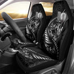 Personalised All Black New Zealand Darts Car Seat Cover Aoteroa Fern Maori Galaxy Style