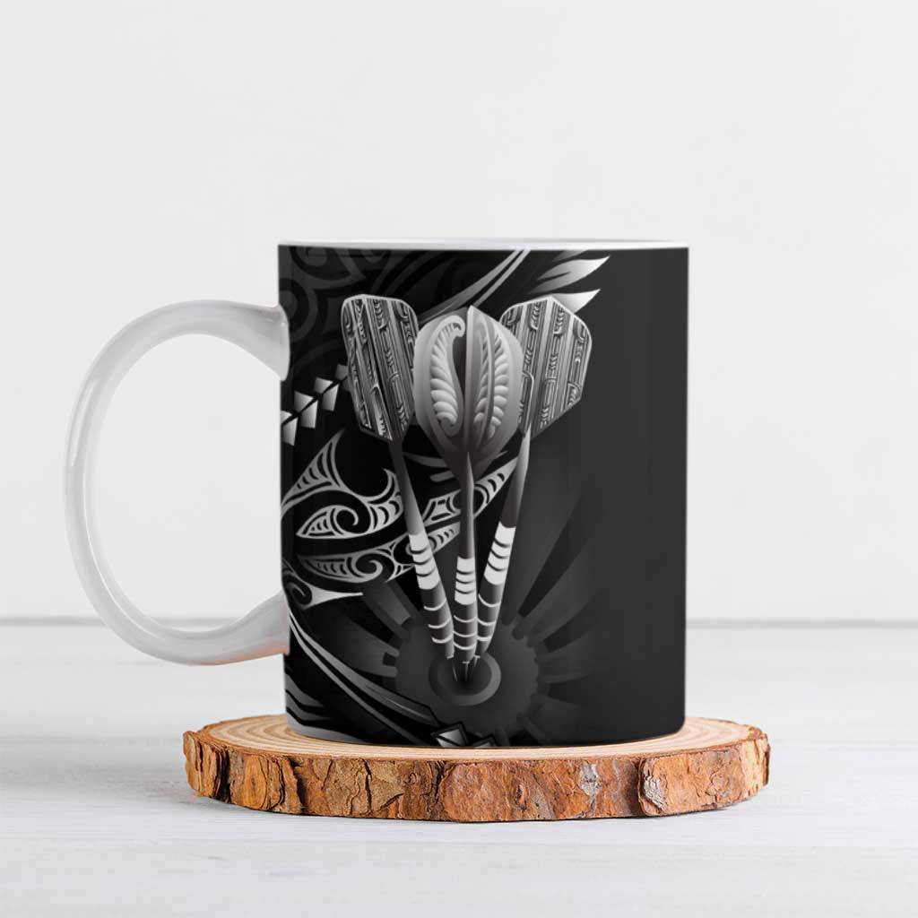 All Black New Zealand Darts Ceramic Mug Aoteroa Fern Maori Galaxy Style - Aussie Hoodie