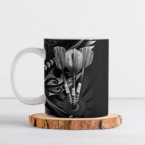 All Black New Zealand Darts Ceramic Mug Aoteroa Fern Maori Galaxy Style - Aussie Hoodie