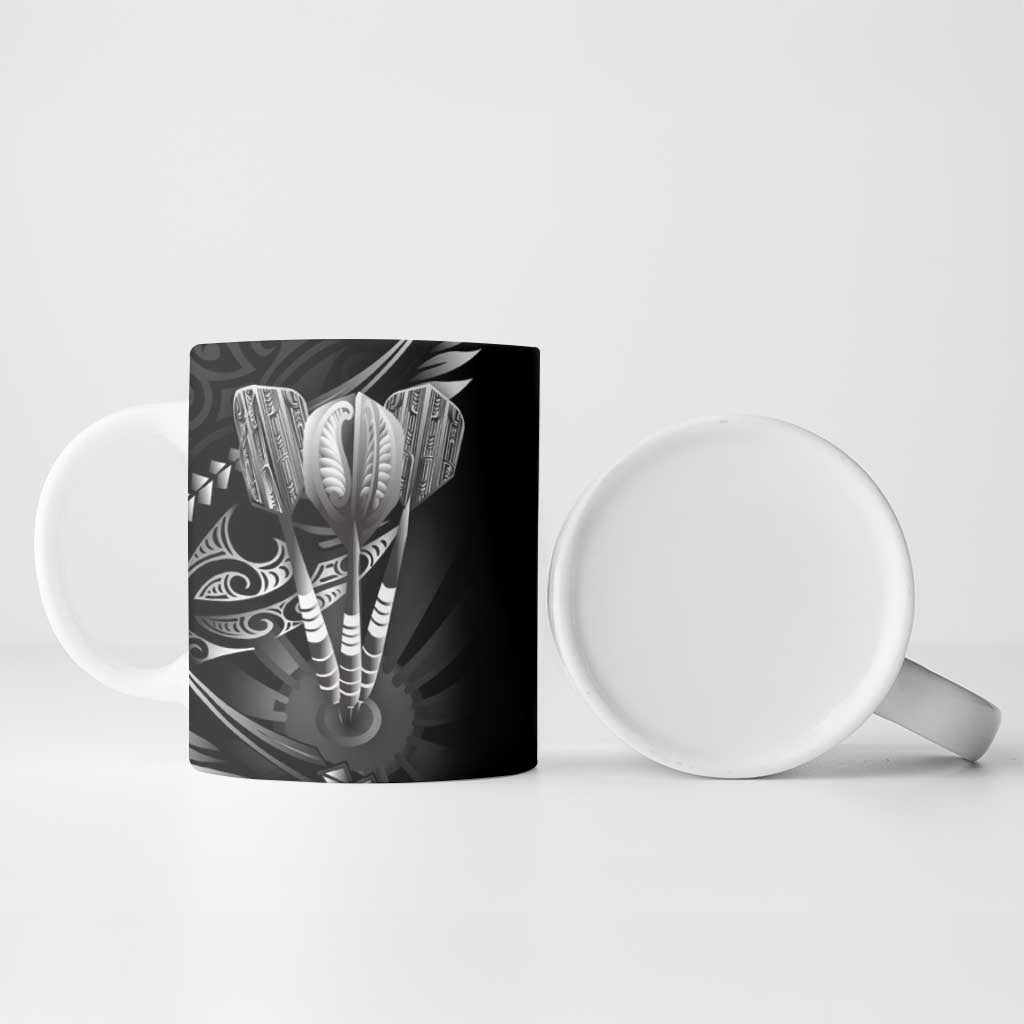 All Black New Zealand Darts Ceramic Mug Aoteroa Fern Maori Galaxy Style - Aussie Hoodie