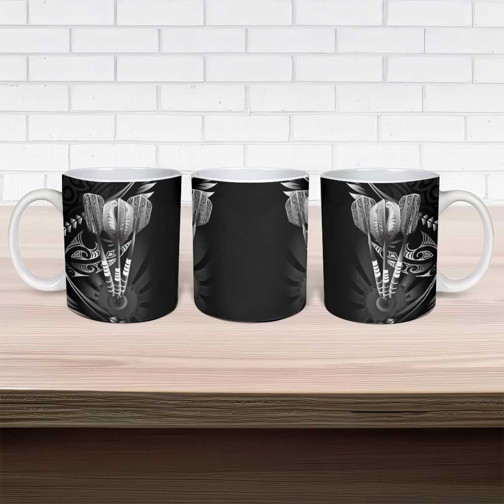 All Black New Zealand Darts Ceramic Mug Aoteroa Fern Maori Galaxy Style - Aussie Hoodie