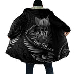 Personalised All Black New Zealand Darts Cloak Aoteroa Fern Maori Galaxy Style - Aussie Hoodie