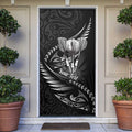 Personalised All Black New Zealand Darts Door Cover Aoteroa Fern Maori Galaxy Style - Aussie Hoodie