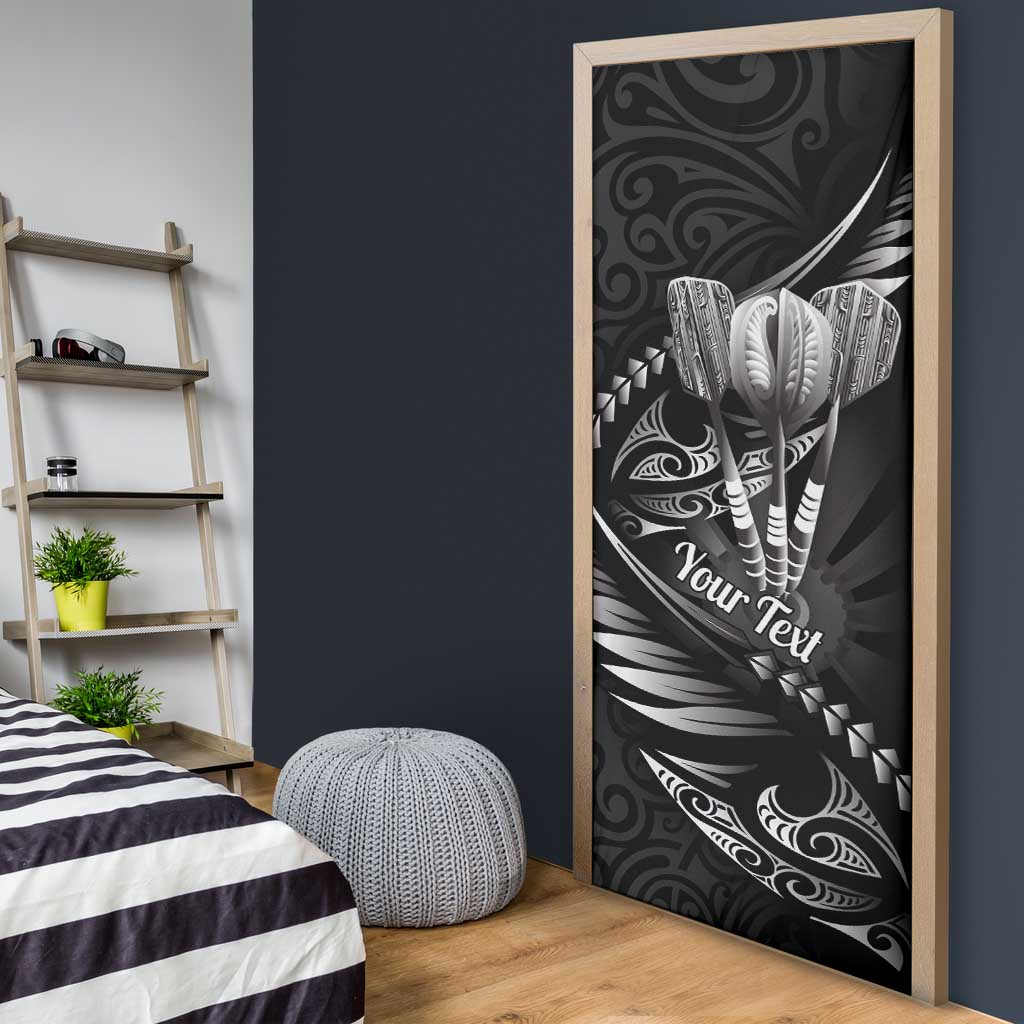 Personalised All Black New Zealand Darts Door Cover Aoteroa Fern Maori Galaxy Style - Aussie Hoodie