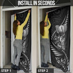 Personalised All Black New Zealand Darts Door Cover Aoteroa Fern Maori Galaxy Style - Aussie Hoodie