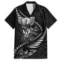 Personalised All Black New Zealand Darts Hawaiian Shirt Aoteroa Fern Maori Galaxy Style