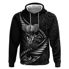 Personalised All Black New Zealand Darts Hoodie Aoteroa Fern Maori Galaxy Style