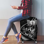 Personalised All Black New Zealand Darts Luggage Cover Aoteroa Fern Maori Galaxy Style