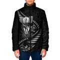 Personalised All Black New Zealand Darts Padded Jacket Aoteroa Fern Maori Galaxy Style - Aussie Hoodie