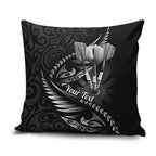 Personalised All Black New Zealand Darts Pillow Cover Aoteroa Fern Maori Galaxy Style - Aussie Hoodie