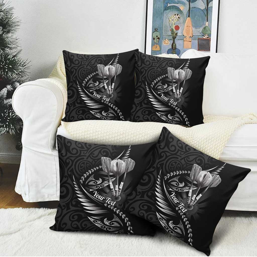 Personalised All Black New Zealand Darts Pillow Cover Aoteroa Fern Maori Galaxy Style - Aussie Hoodie