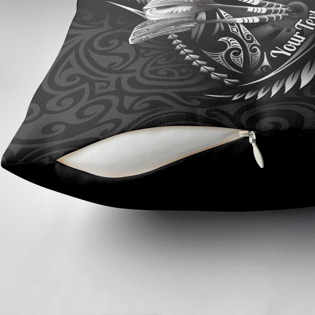 Personalised All Black New Zealand Darts Pillow Cover Aoteroa Fern Maori Galaxy Style - Aussie Hoodie